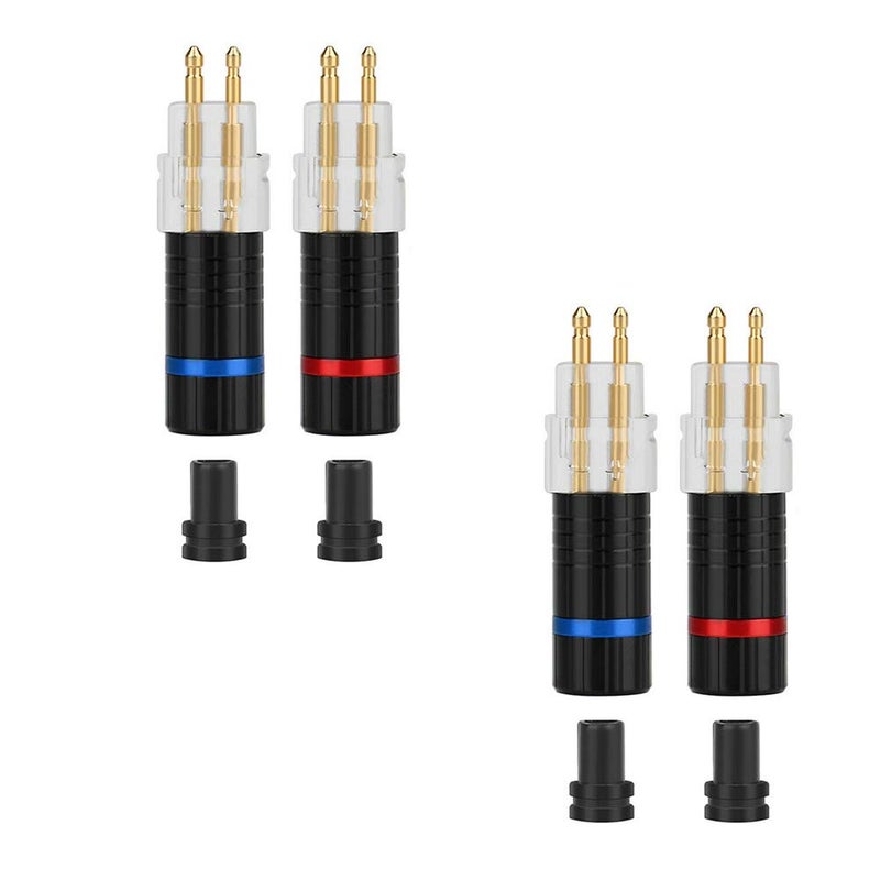 Acxico 2Sets Earphone Cable Pin Metal Plug Connector Adapter for Sennheiser HD650 HD600 HD580 HD25 - Image 1